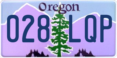OR license plate 028LQP