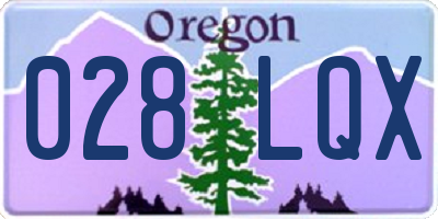 OR license plate 028LQX