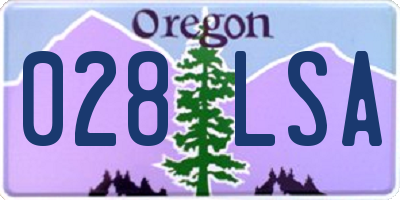 OR license plate 028LSA