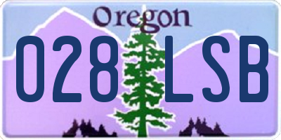 OR license plate 028LSB