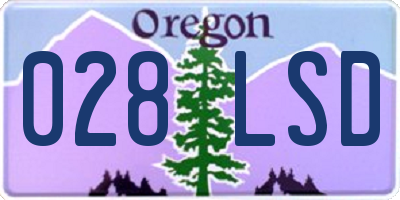 OR license plate 028LSD