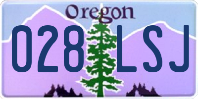 OR license plate 028LSJ