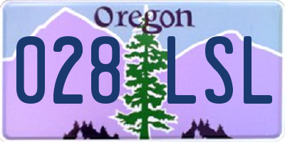 OR license plate 028LSL