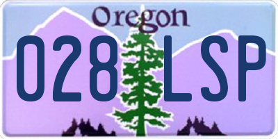 OR license plate 028LSP