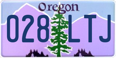 OR license plate 028LTJ