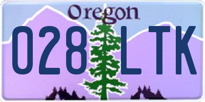 OR license plate 028LTK