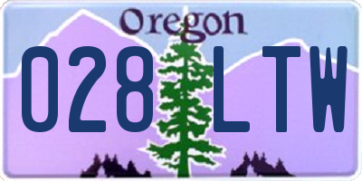 OR license plate 028LTW