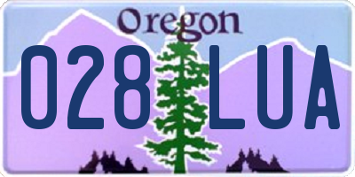 OR license plate 028LUA