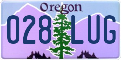 OR license plate 028LUG
