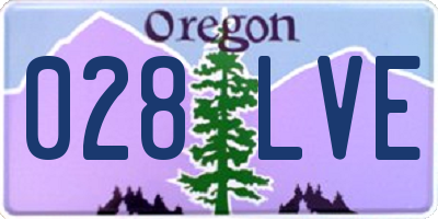 OR license plate 028LVE