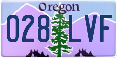 OR license plate 028LVF