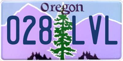 OR license plate 028LVL
