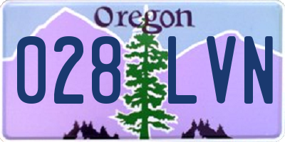 OR license plate 028LVN