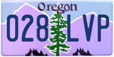 OR license plate 028LVP