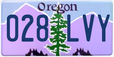 OR license plate 028LVY