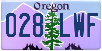 OR license plate 028LWF