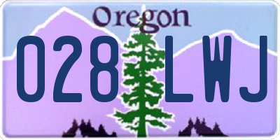 OR license plate 028LWJ