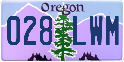 OR license plate 028LWM