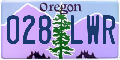 OR license plate 028LWR