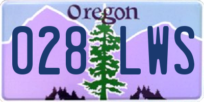 OR license plate 028LWS