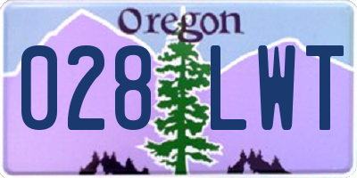 OR license plate 028LWT