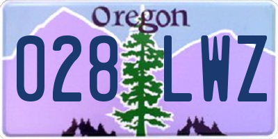 OR license plate 028LWZ