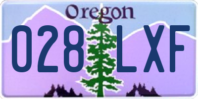 OR license plate 028LXF