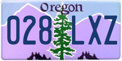 OR license plate 028LXZ