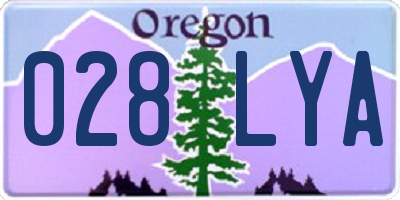 OR license plate 028LYA