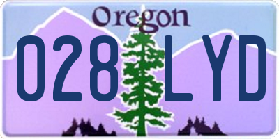 OR license plate 028LYD