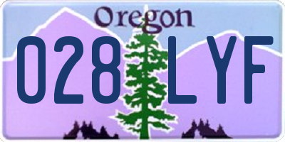 OR license plate 028LYF