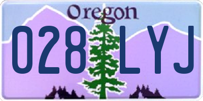OR license plate 028LYJ