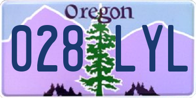 OR license plate 028LYL
