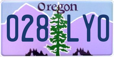 OR license plate 028LYO