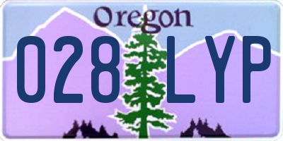 OR license plate 028LYP