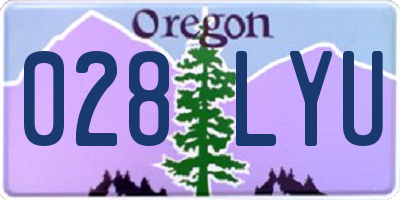 OR license plate 028LYU