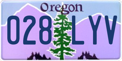 OR license plate 028LYV