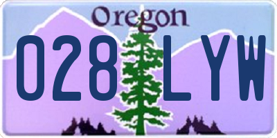 OR license plate 028LYW