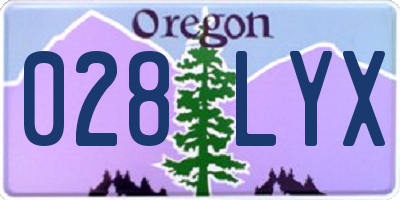 OR license plate 028LYX