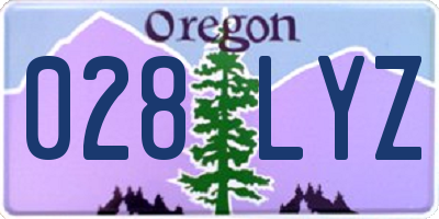 OR license plate 028LYZ