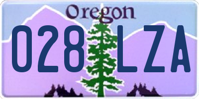OR license plate 028LZA
