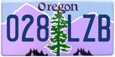 OR license plate 028LZB
