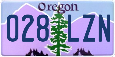 OR license plate 028LZN