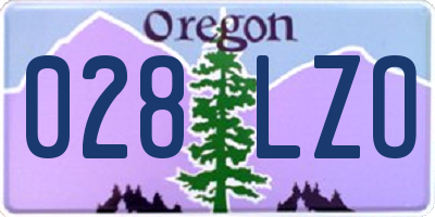OR license plate 028LZO