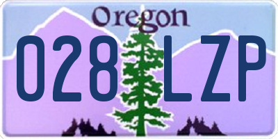 OR license plate 028LZP