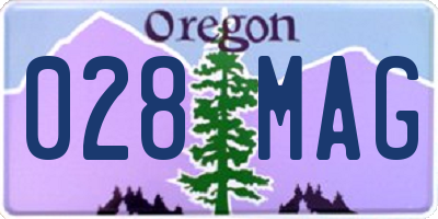 OR license plate 028MAG