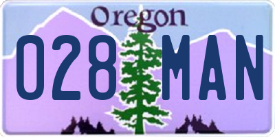OR license plate 028MAN