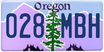 OR license plate 028MBH