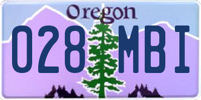 OR license plate 028MBI