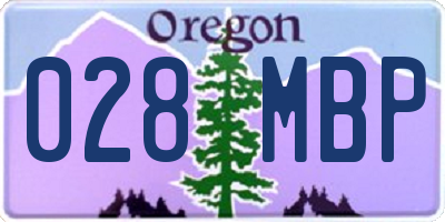 OR license plate 028MBP